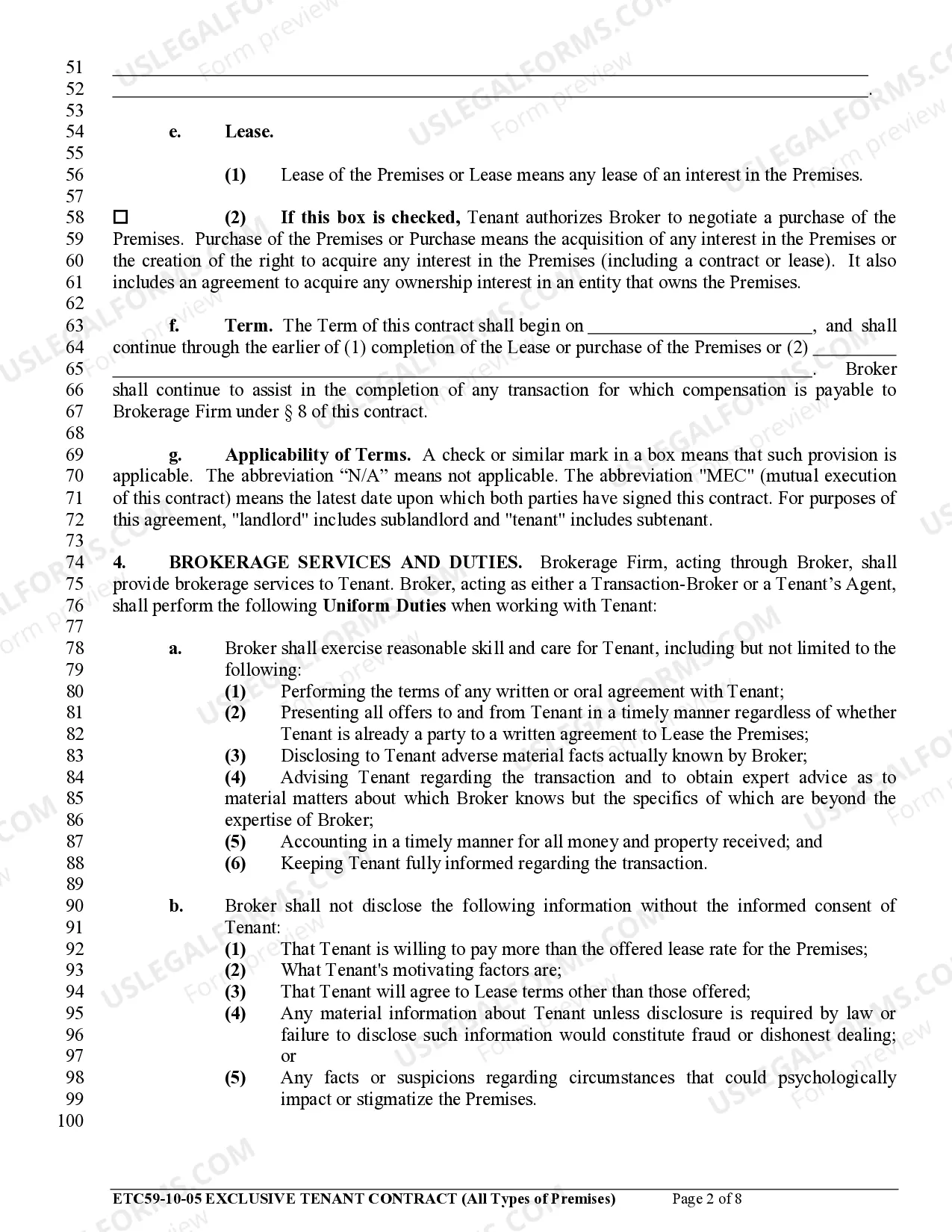 Preview Exclusive Tenant Contract for All Types of Premises
