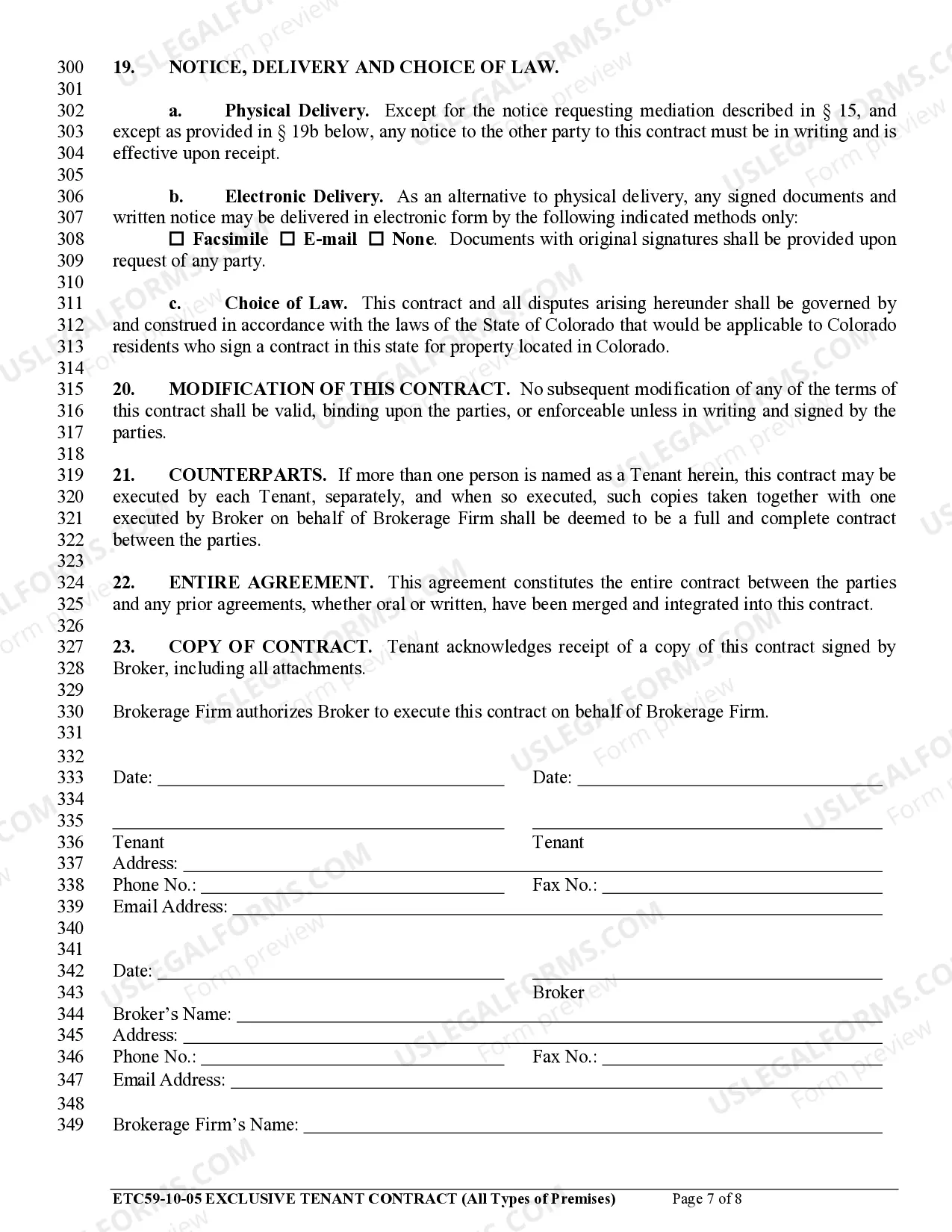 Preview Exclusive Tenant Contract for All Types of Premises