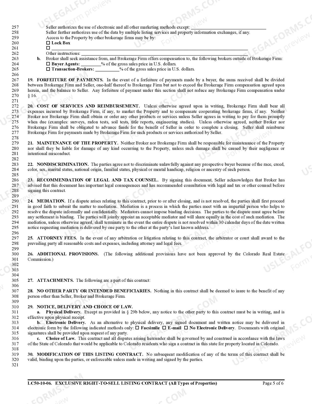 Preview Exclusive Right-to-Sell Listing Contract for All Types of Properties