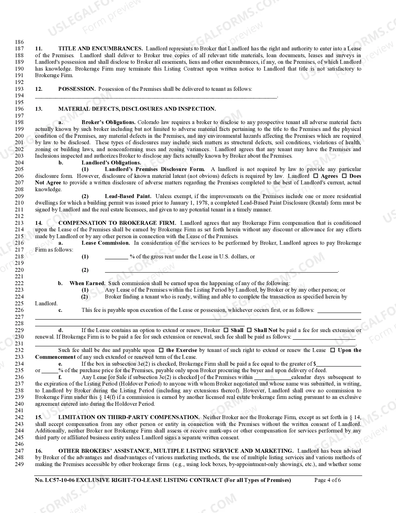 Preview Exclusive Right-to-Lease Listing Contract with Agency or Transaction Broker
