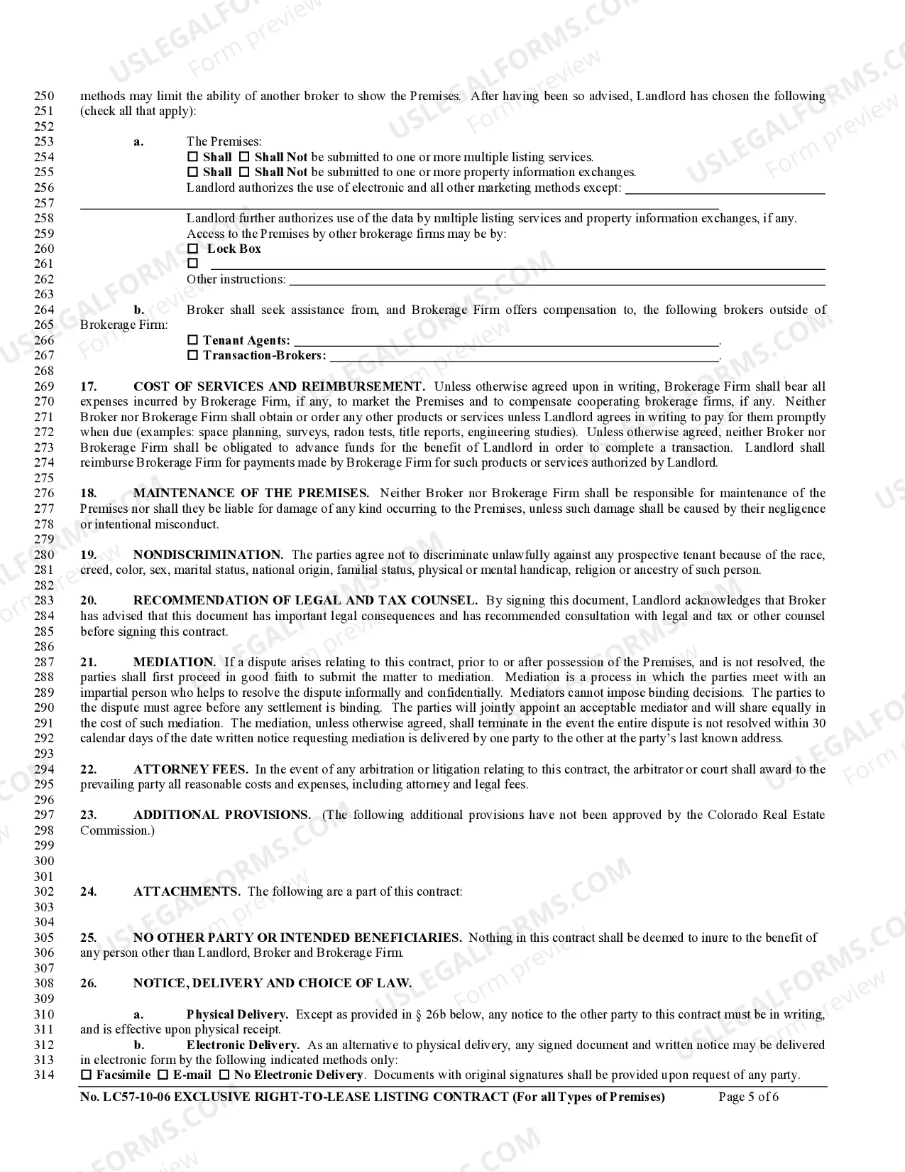 Preview Exclusive Right-to-Lease Listing Contract with Agency or Transaction Broker