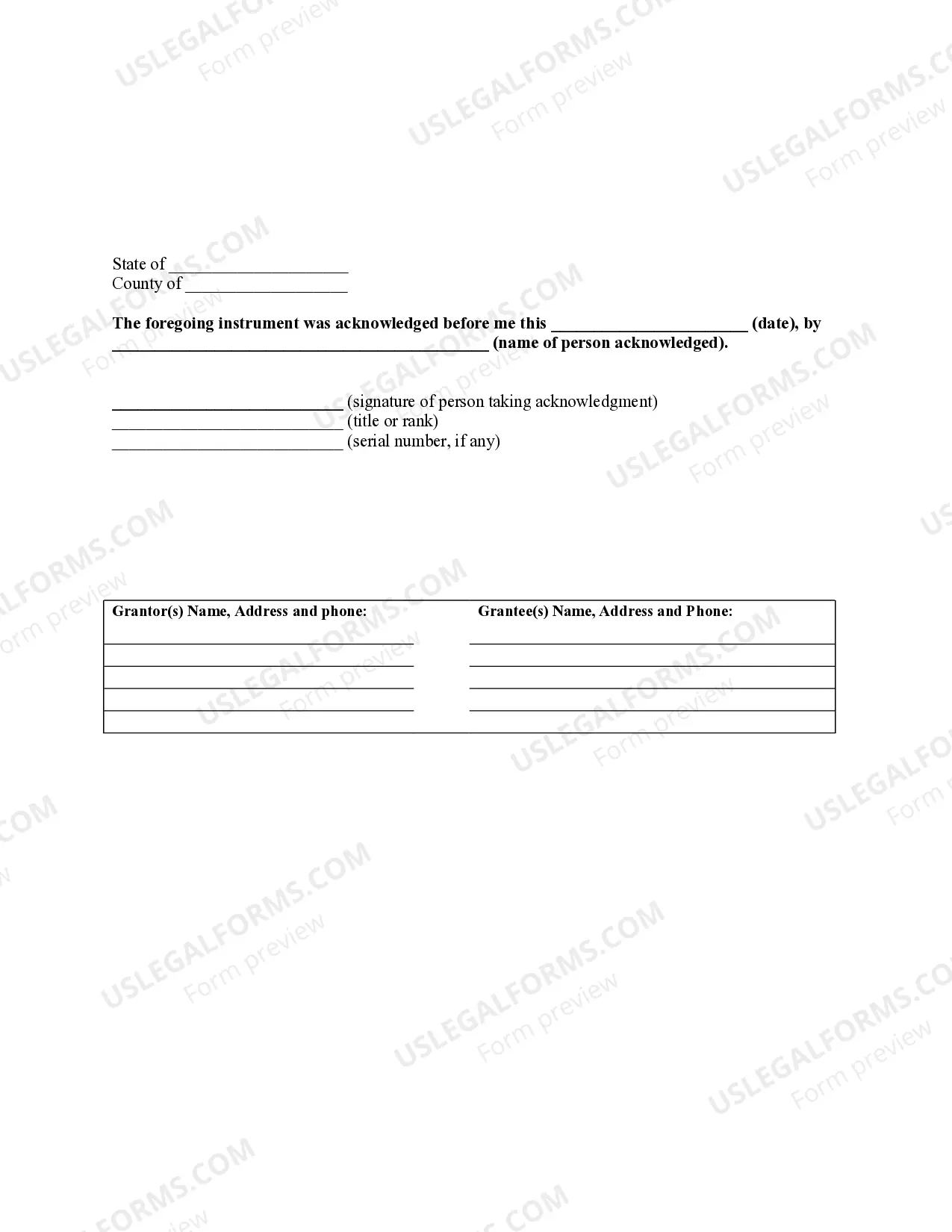 Preview Warranty Deed for Correction