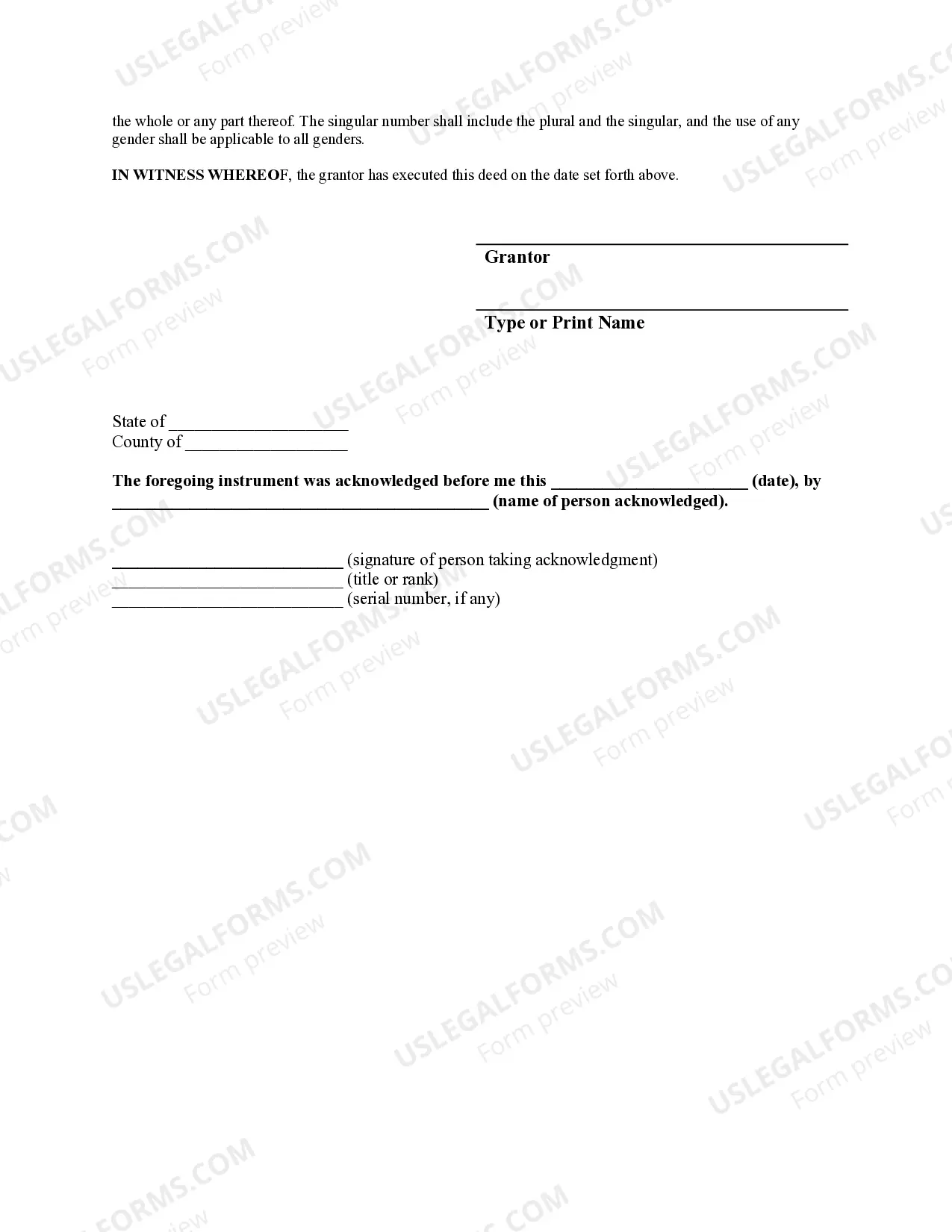 Preview Warranty Deed from Individual to Husband and Wife as Joint Tenants with the Right of Survivorship