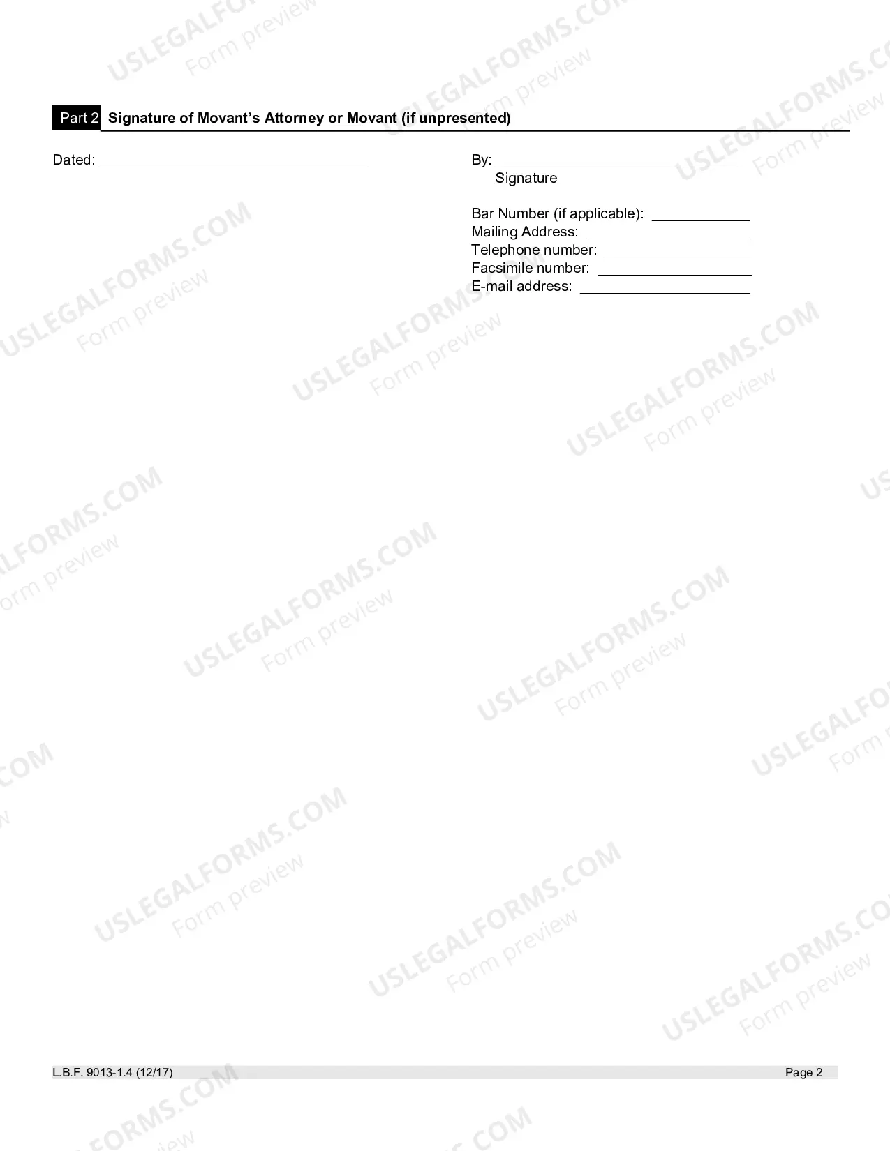 Preview Certificate of Contested Matter And Request For Hearing