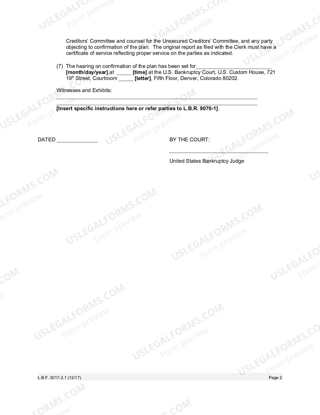 Preview Order Re Small Business Plan Without Separate Disclosure Statement And Notice of Deadlines