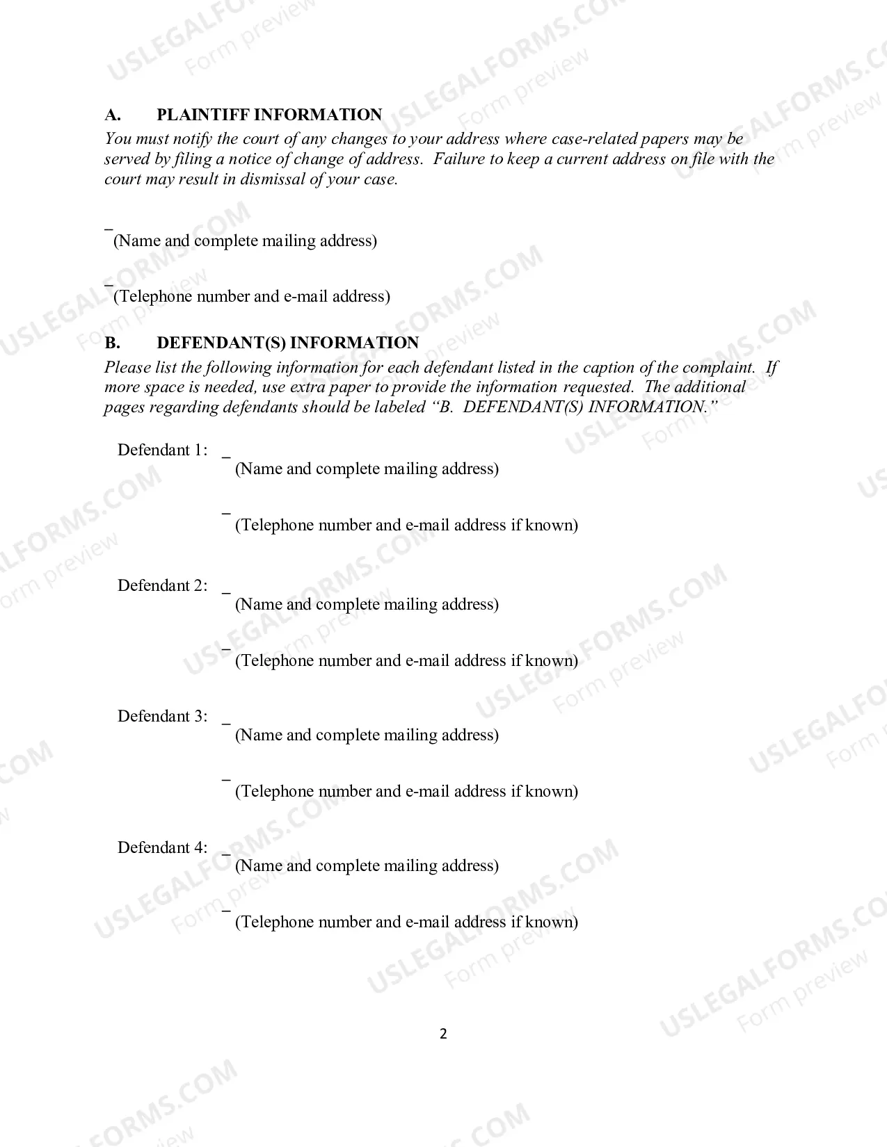 Preview Complaint