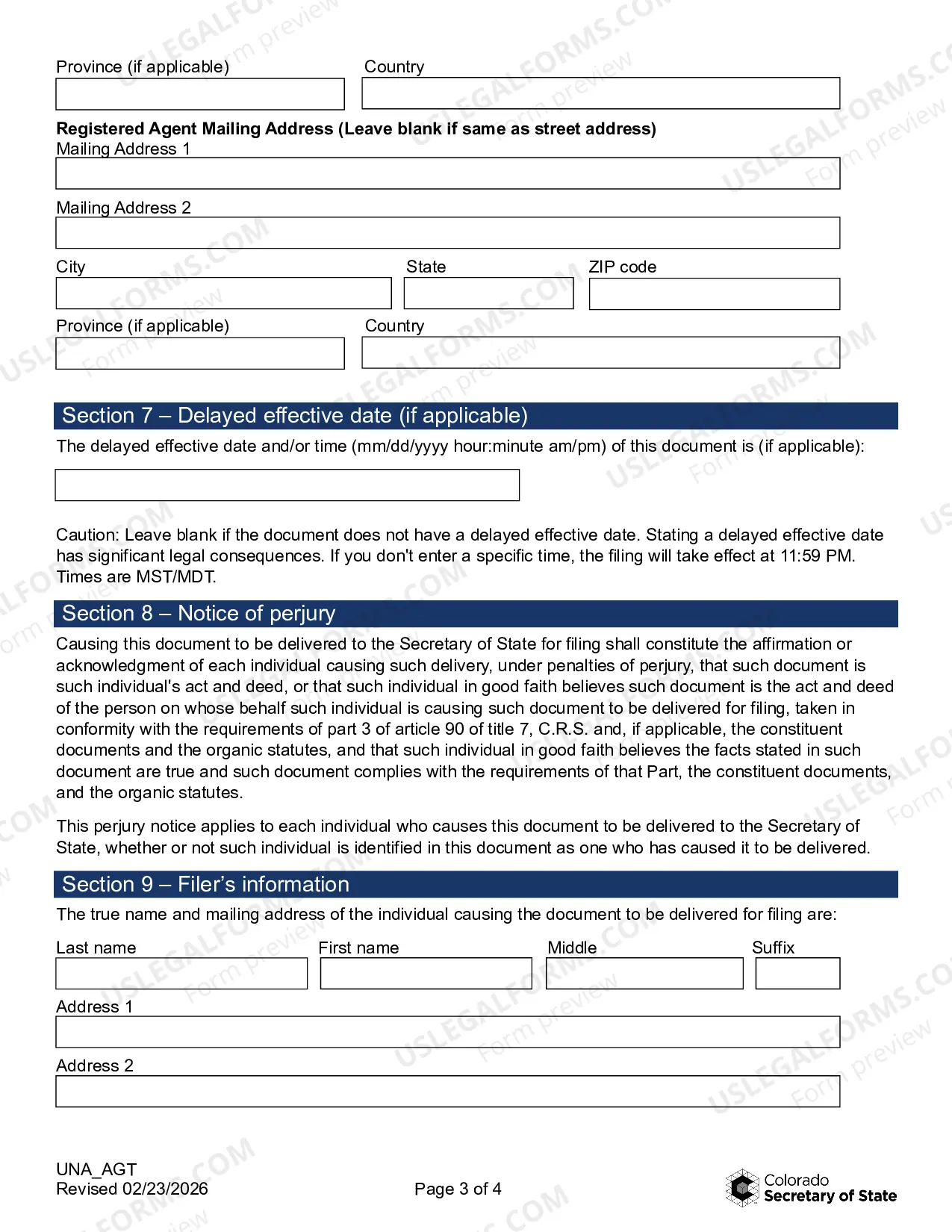 Preview Statement Appointing An Agent