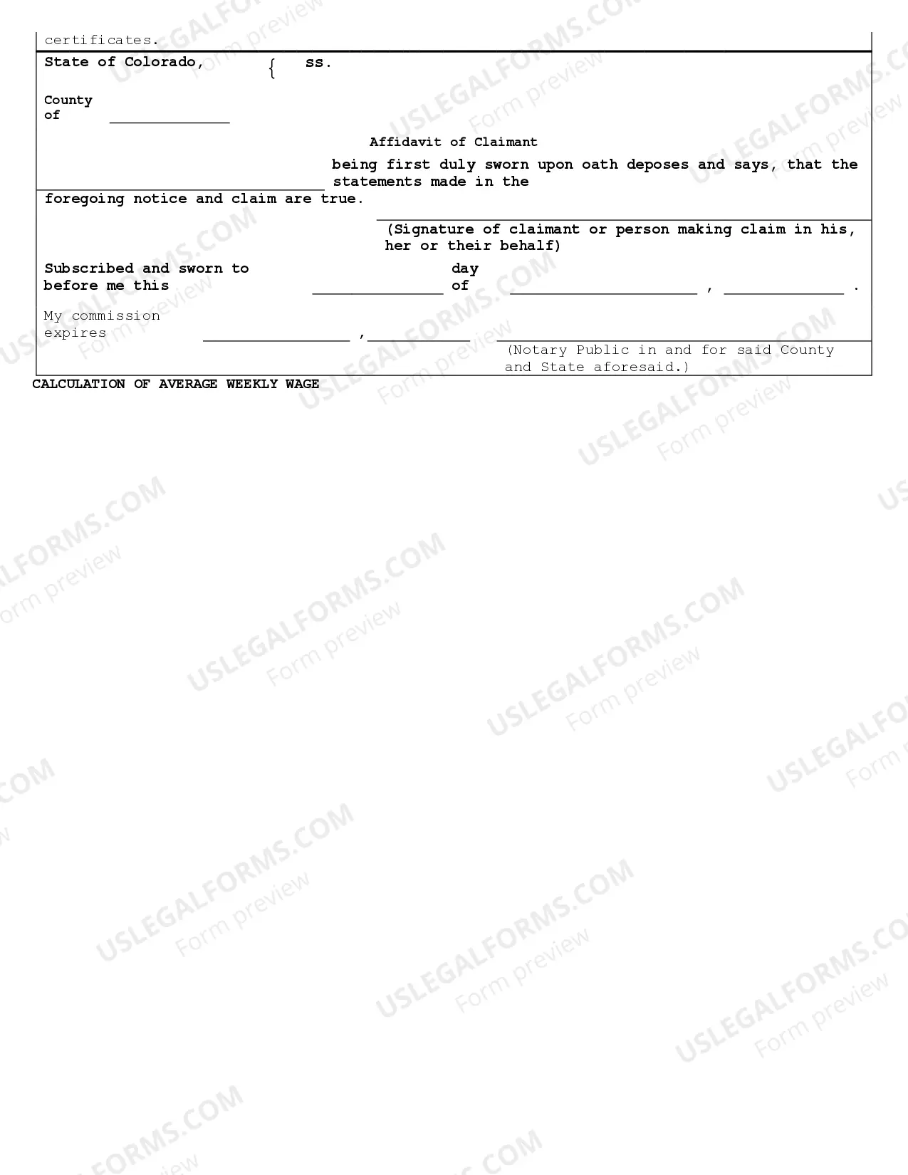 Preview Dependent's Notice and Claim for Workers' Compensation