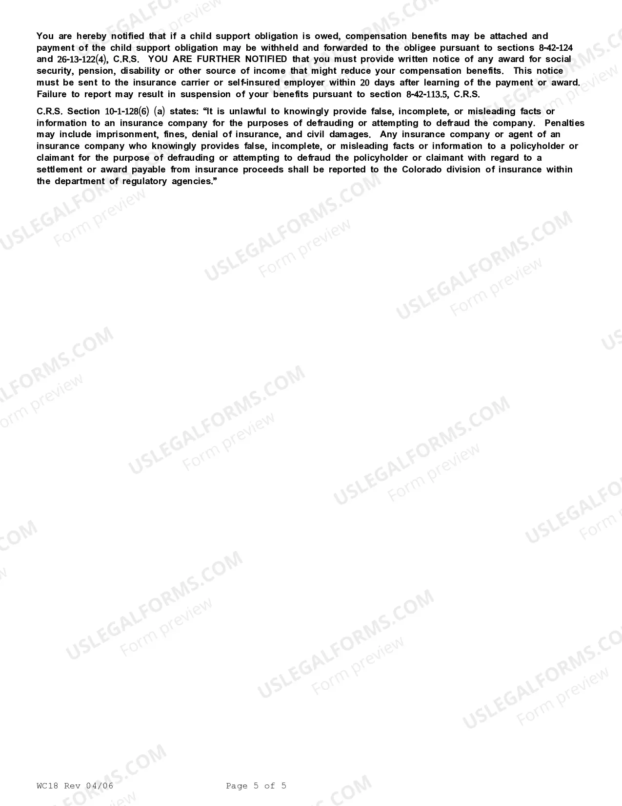 Preview Dependent's Notice and Claim for Workers' Compensation
