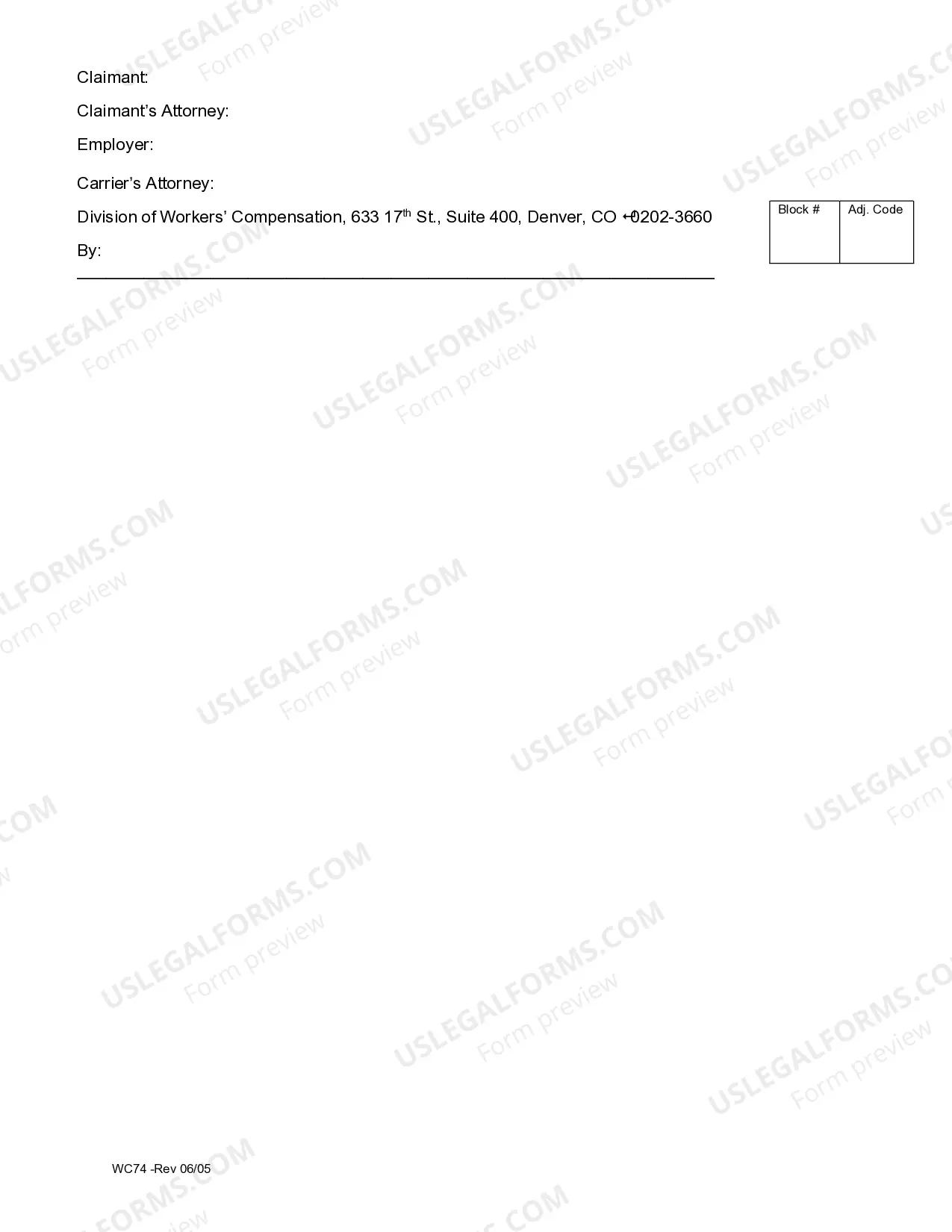 Preview Notice of Contest for Workers' Compensation