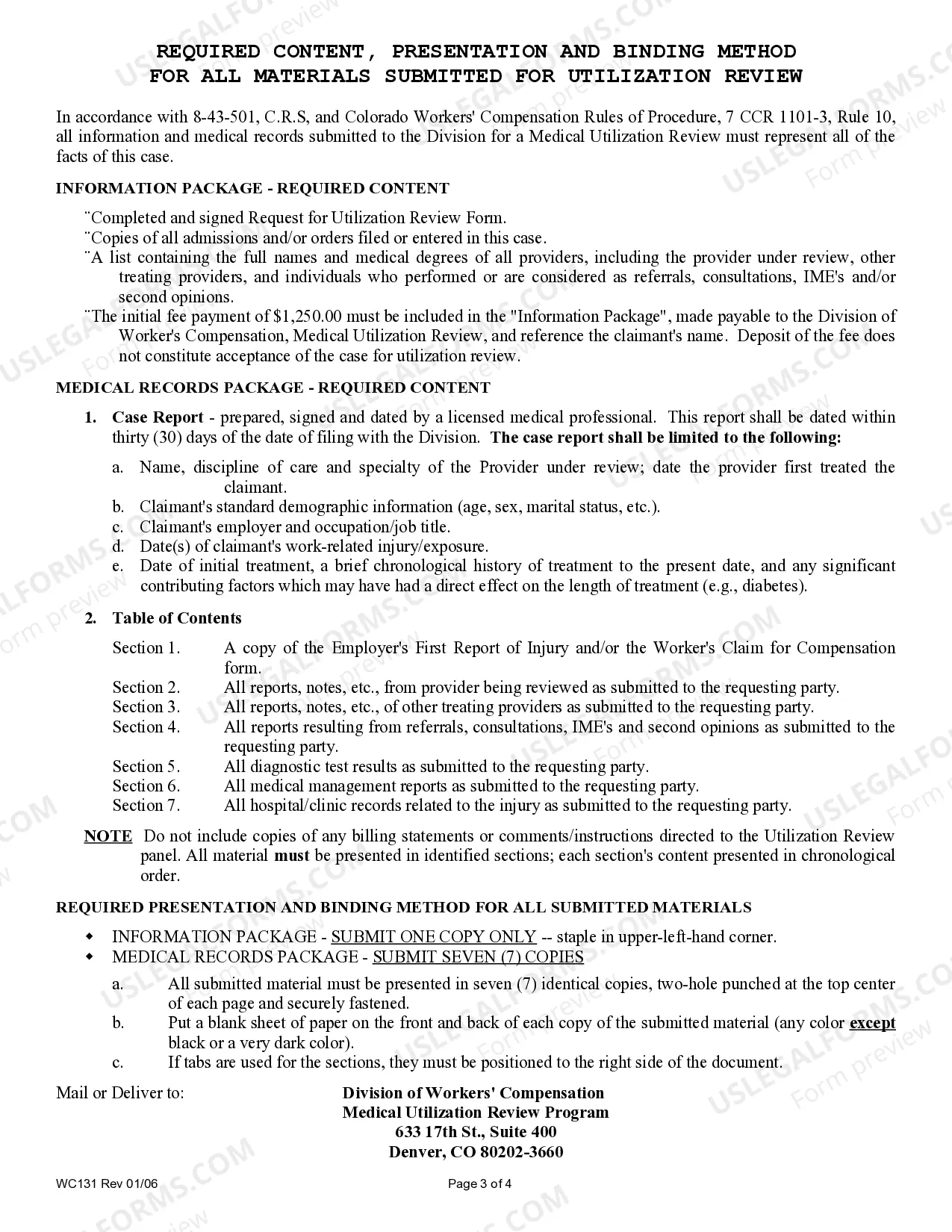 Preview Request for Utilization Review for Workers' Compensation