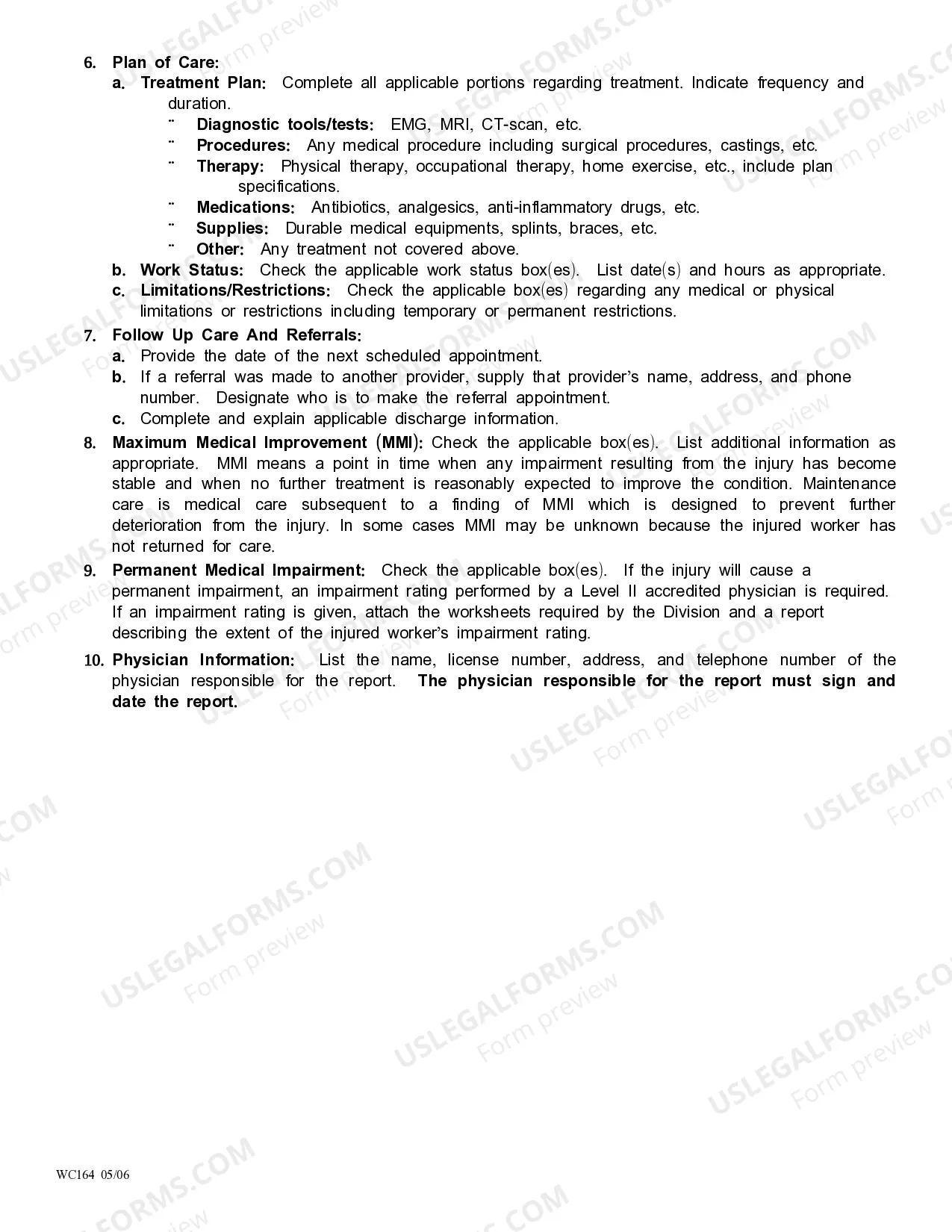 Preview Physician Report for Workers' Compensation