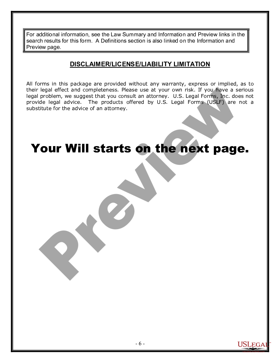 form Legal Last Will and Testament Form for Single Person with No Children preview