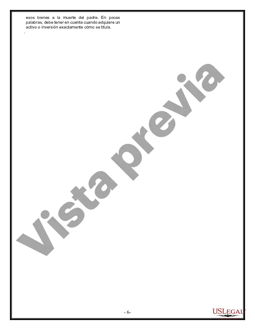 Preview Formulario Legal de Última Voluntad y Testamento para Persona Soltera con Hijos Adultos y Menores