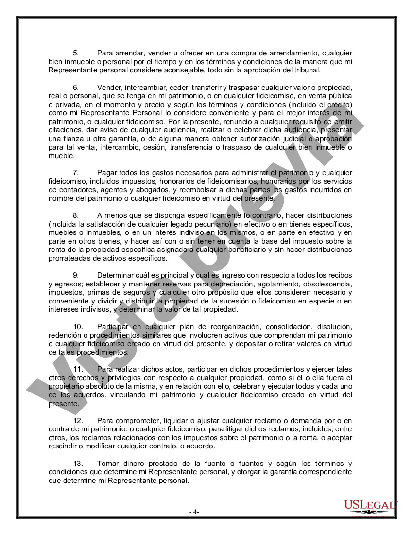 Preview Formulario de última voluntad y testamento legal para pareja de hecho con hijos adultos