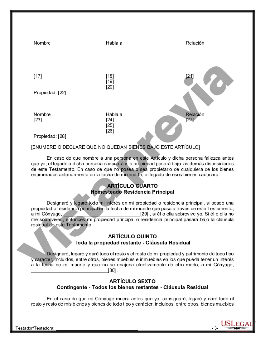 Preview Paquete de Voluntades Mutuas con Últimas Voluntades y Testamentos para Pareja Casada con Hijos Adultos