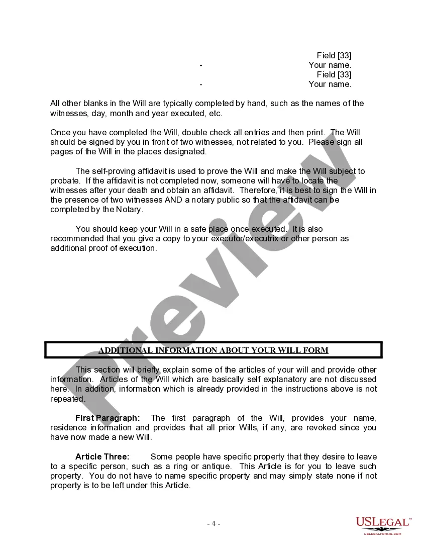 Preview Mutual Wills package with Last Wills and Testaments for Married Couple with No Children