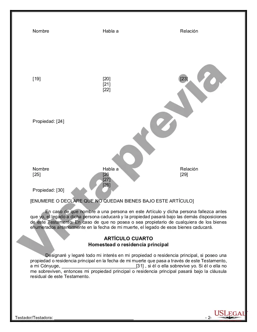 Preview Paquete de Voluntades Mutuas con Últimas Voluntades y Testamentos para Pareja Casada con Hijos Menores