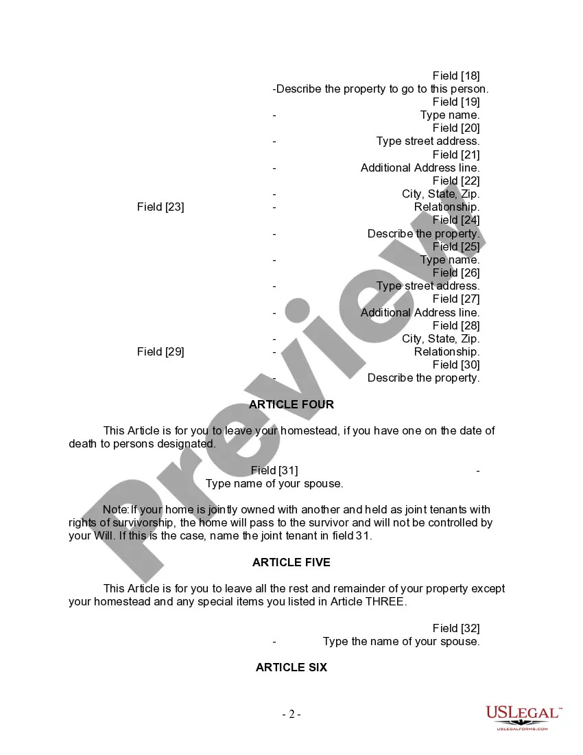 Preview Mutual Wills Package with Last Wills and Testaments for Married Couple with Minor Children