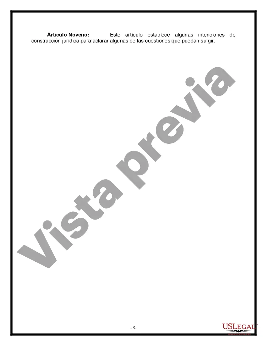 Preview Formulario de última voluntad legal para una viuda o viudo sin hijos