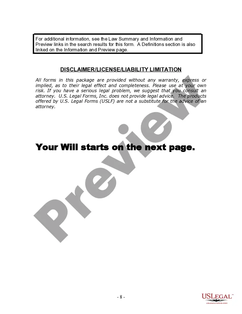 Preview Last Will and Testament for Divorced and Remarried Person with Mine, Yours and Ours Children