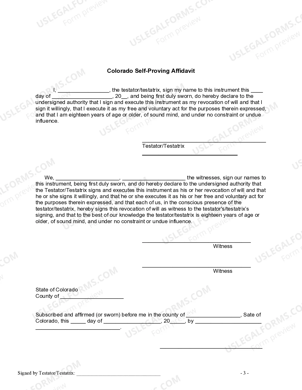 Preview Written Revocation of Will