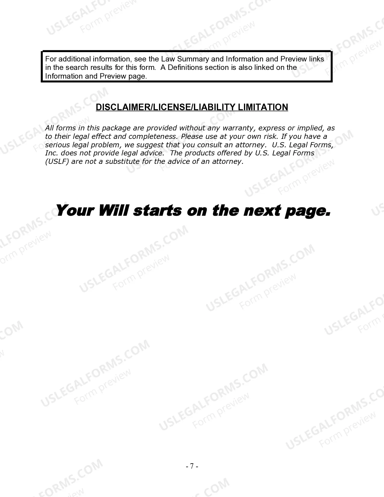 Preview Last Will and Testament for other Persons