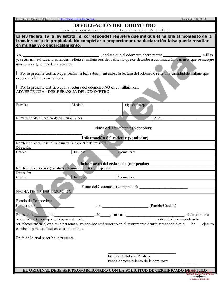 Preview Factura de Venta de Automóvil y Declaración de Odómetro