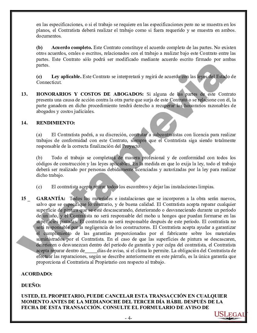 Preview Contrato de pintura para contratista