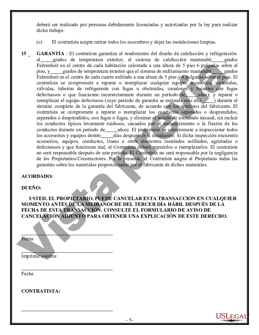 Preview Contrato HVAC para contratista