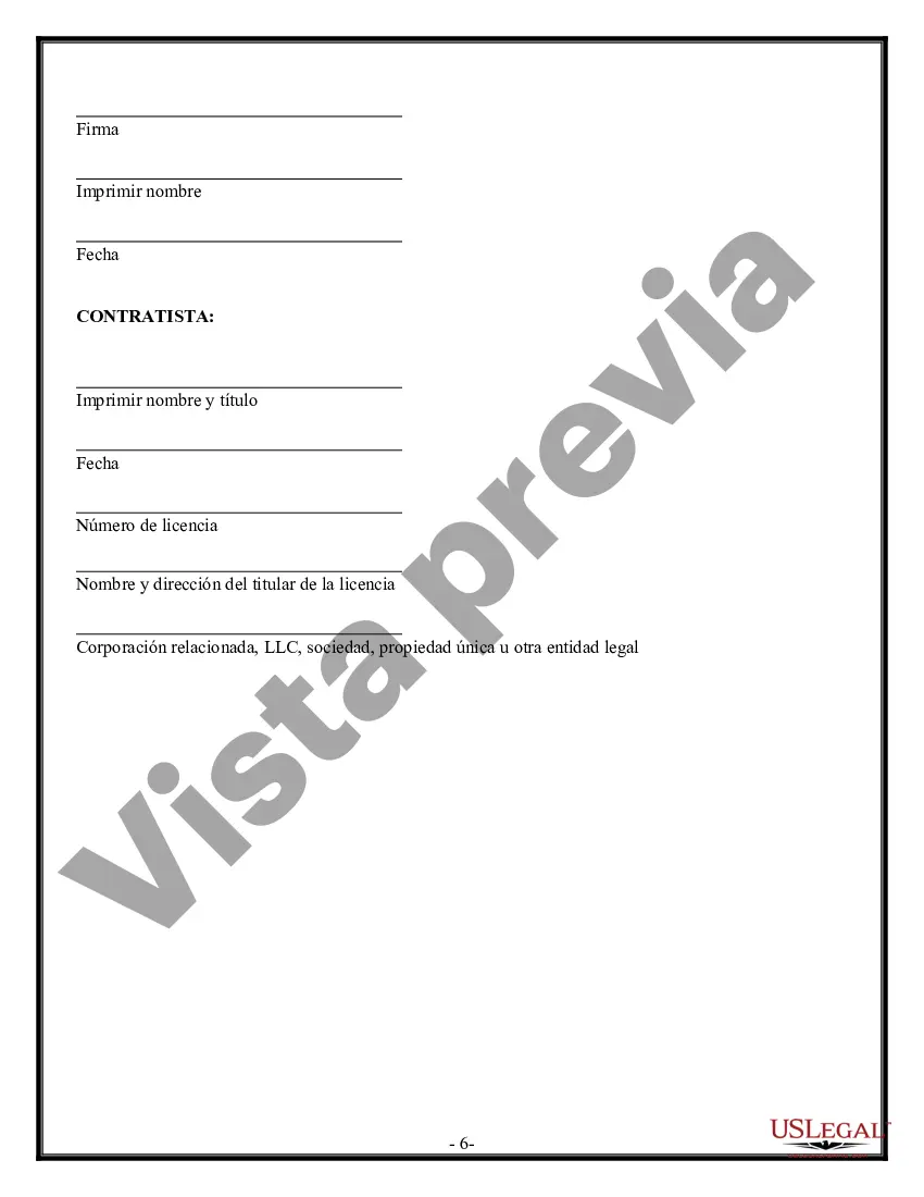 Preview Contrato de paisajismo para contratista