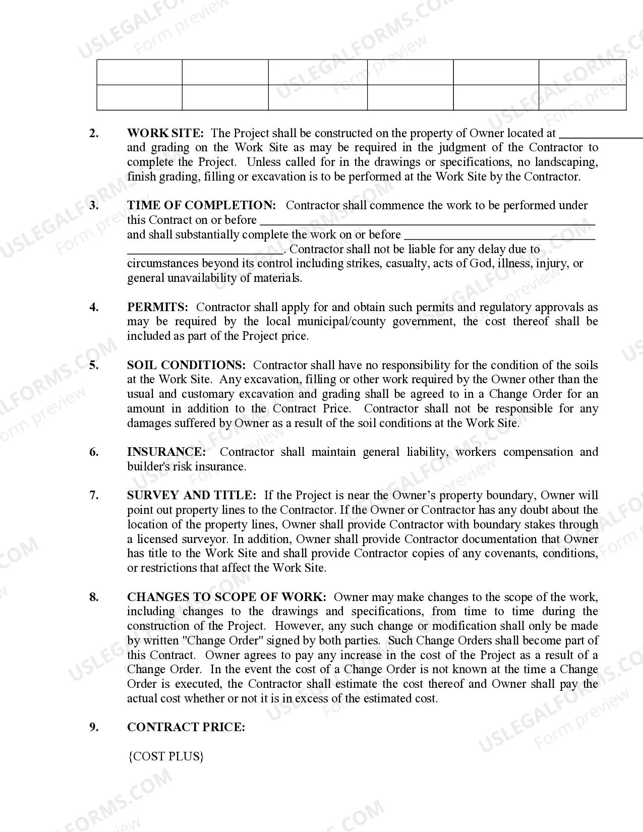 Preview Renovation Contract for Contractor
