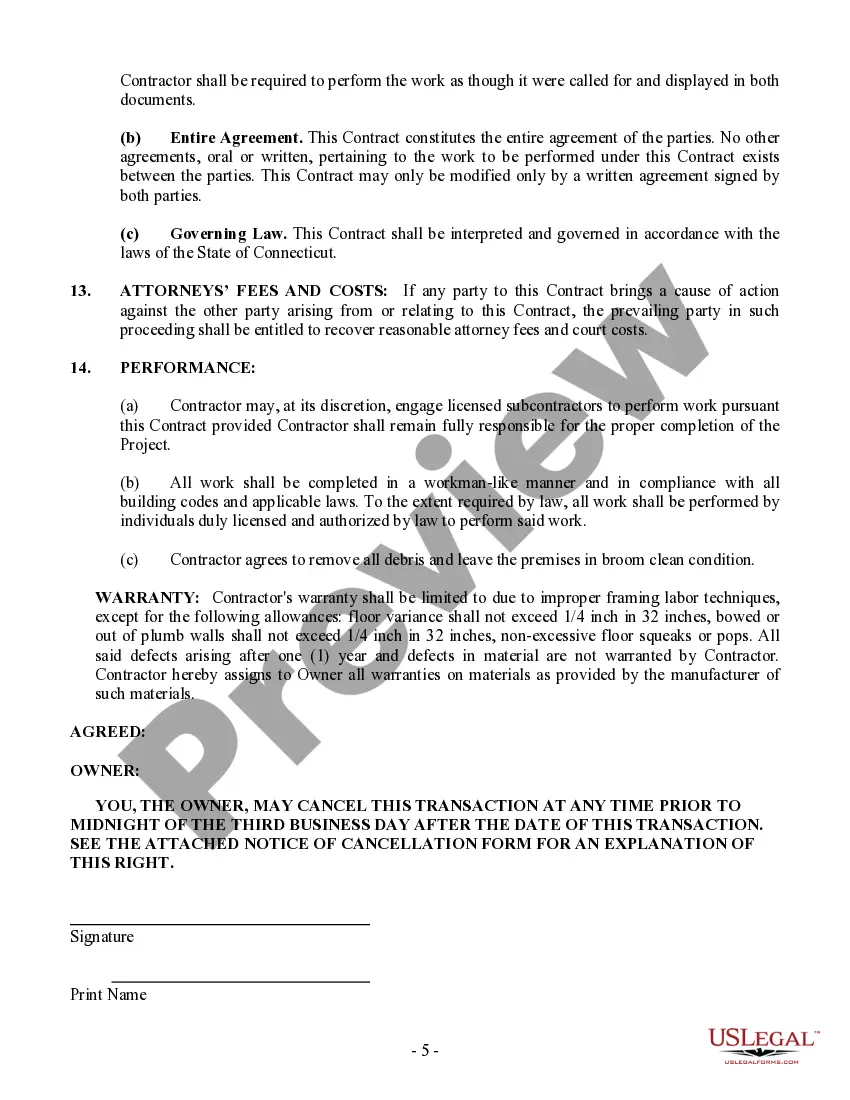 Preview Framing Contract for Contractor