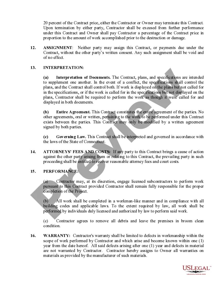 Preview Paving Contract for Contractor