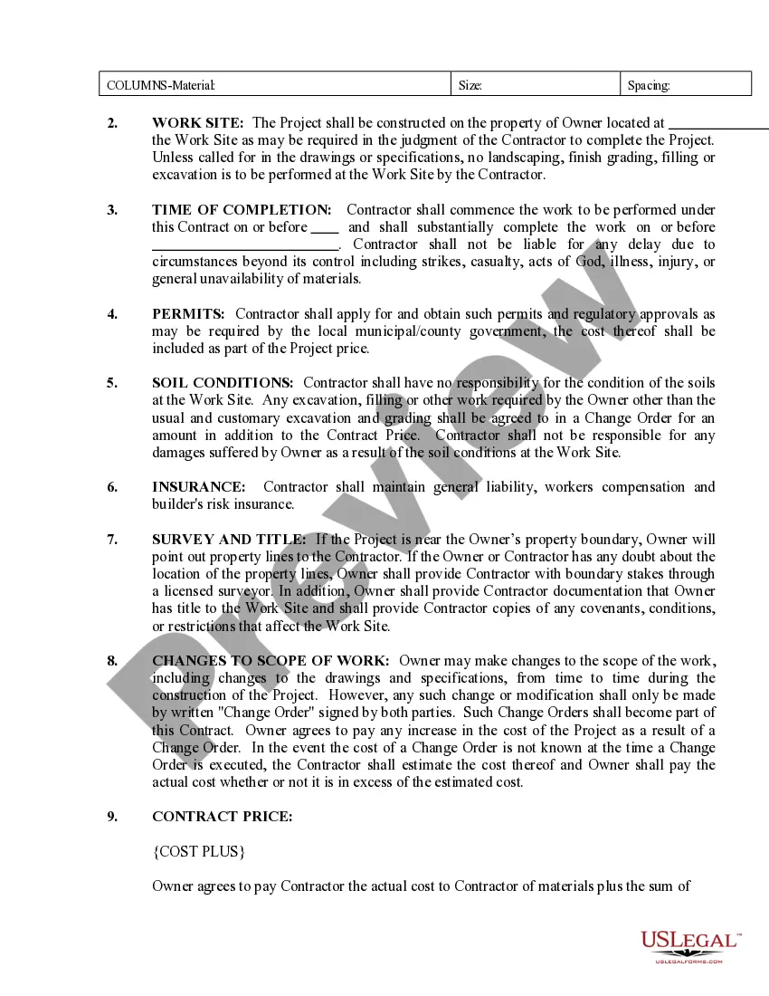 Preview Foundation Contract for Contractor