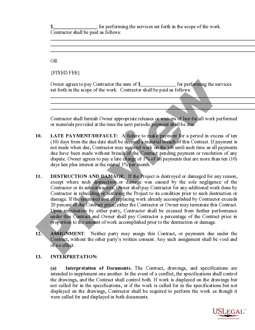 Preview Foundation Contract for Contractor