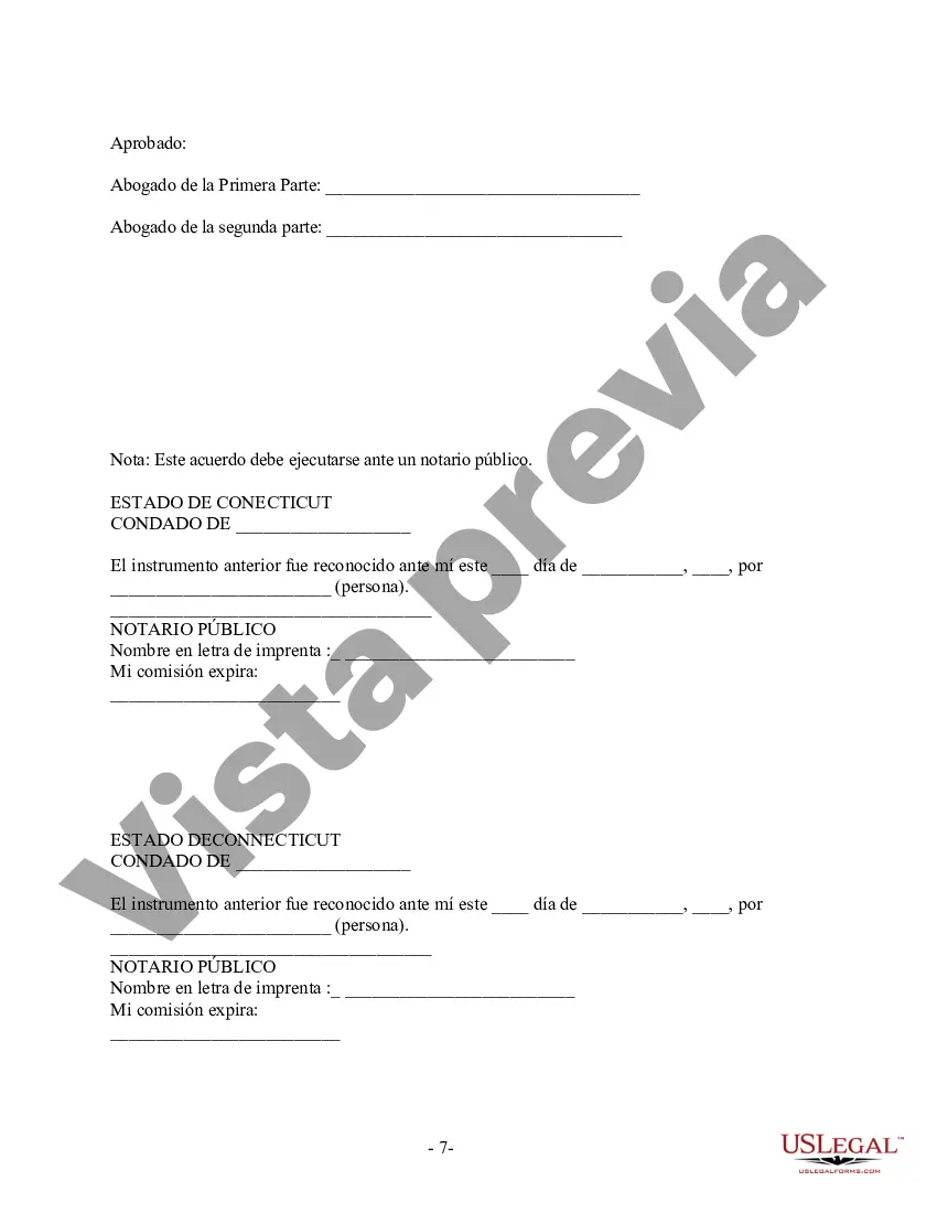 Preview Acuerdo Prenupcial Prematrimonial de Connecticut con Estados Financieros - Ley Uniforme de Acuerdo Prematrimonial
