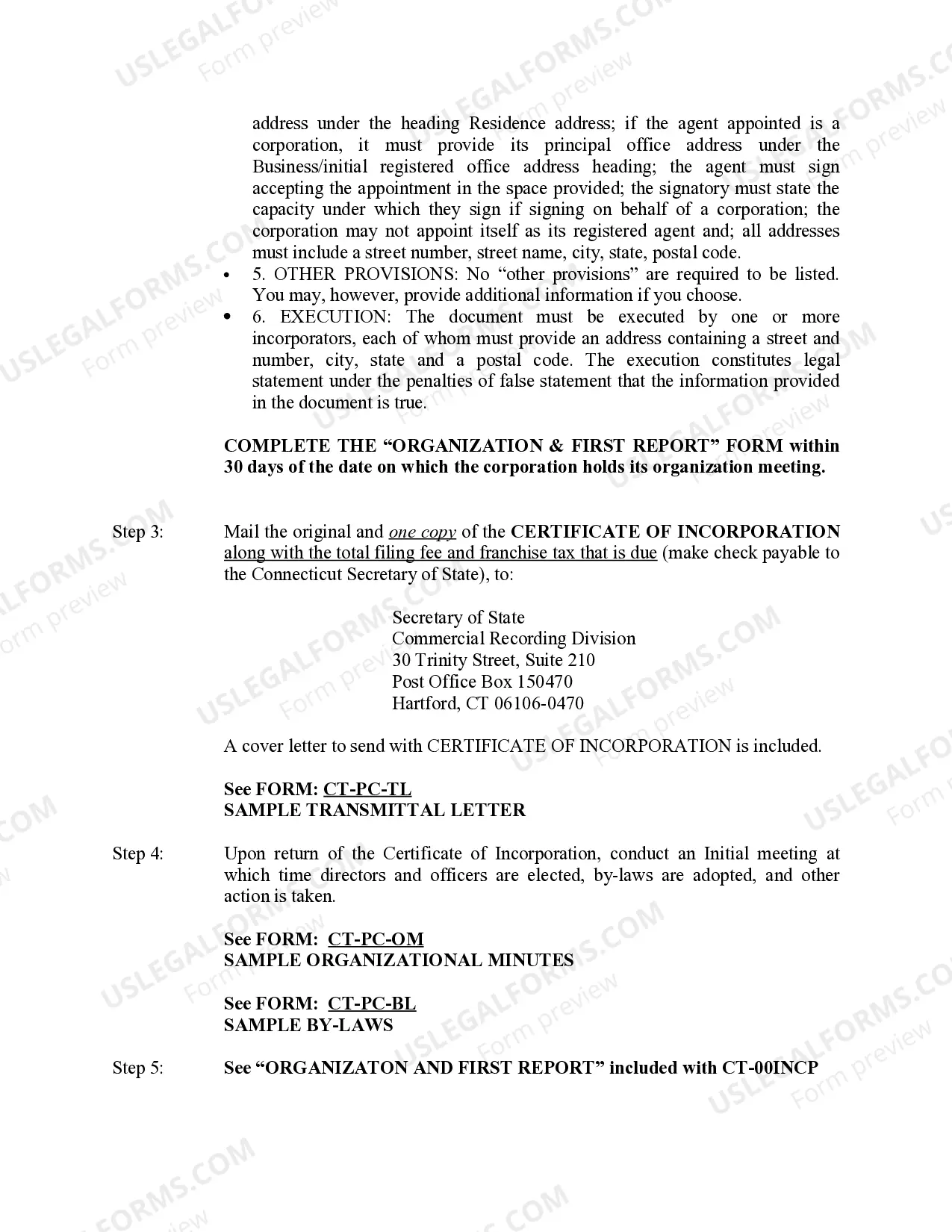 Preview Professional Corporation Package for Connecticut