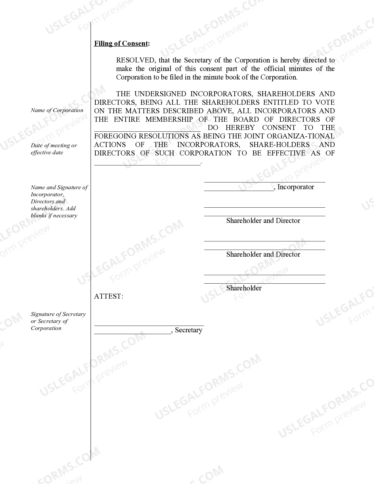 Preview Corporate Records Maintenance Package for Existing Corporations