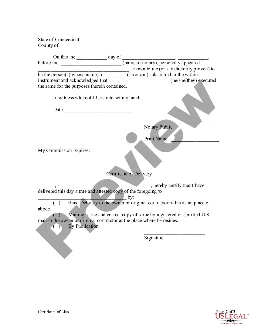 Get Certificate of Lien by Individual Preview Certificate of Lien by Individual