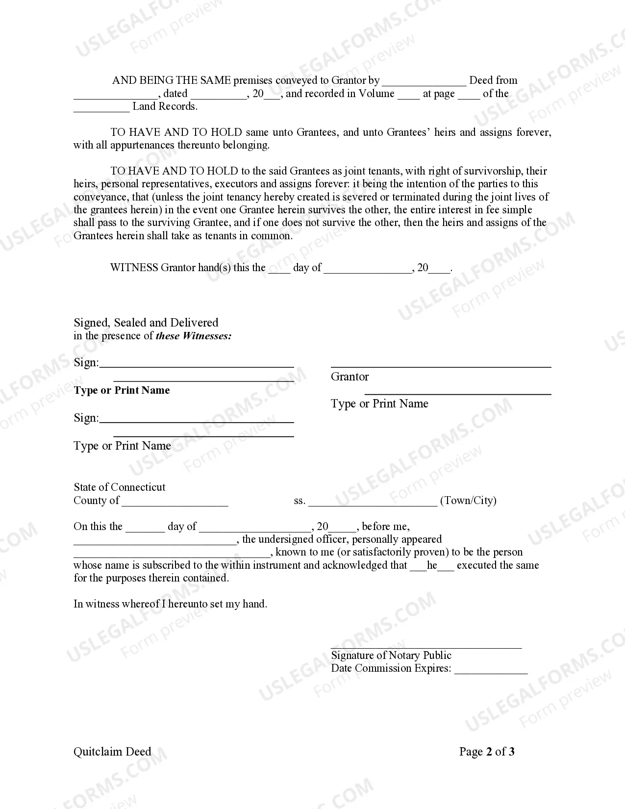 Preview Quitclaim Deed from Individual to Husband and Wife