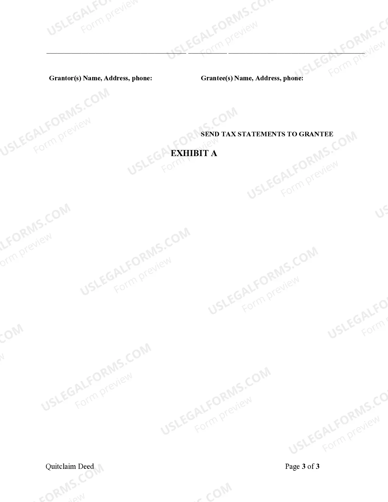 Preview Quitclaim Deed from Individual to Husband and Wife