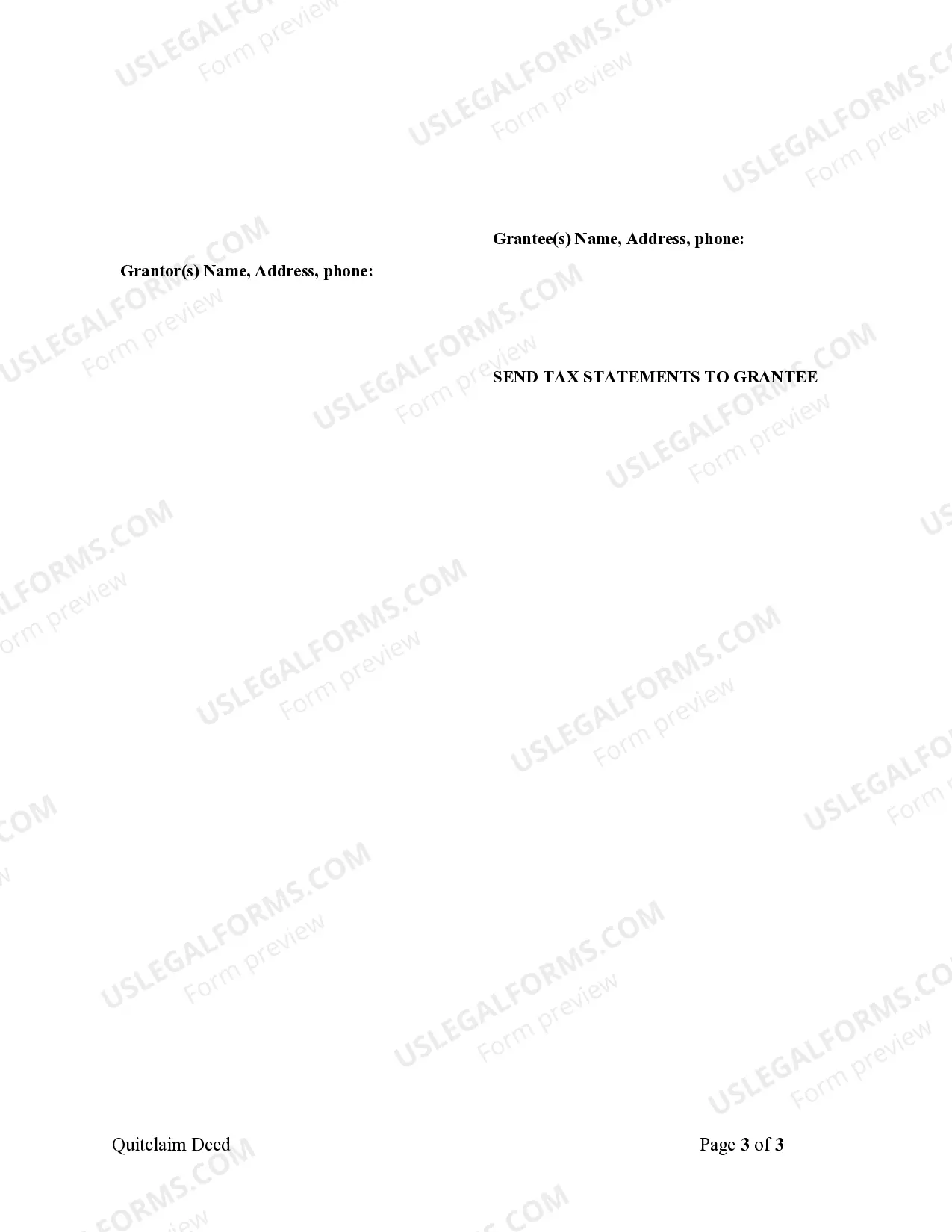 Preview Quitclaim Deed from Corporation to Husband and Wife