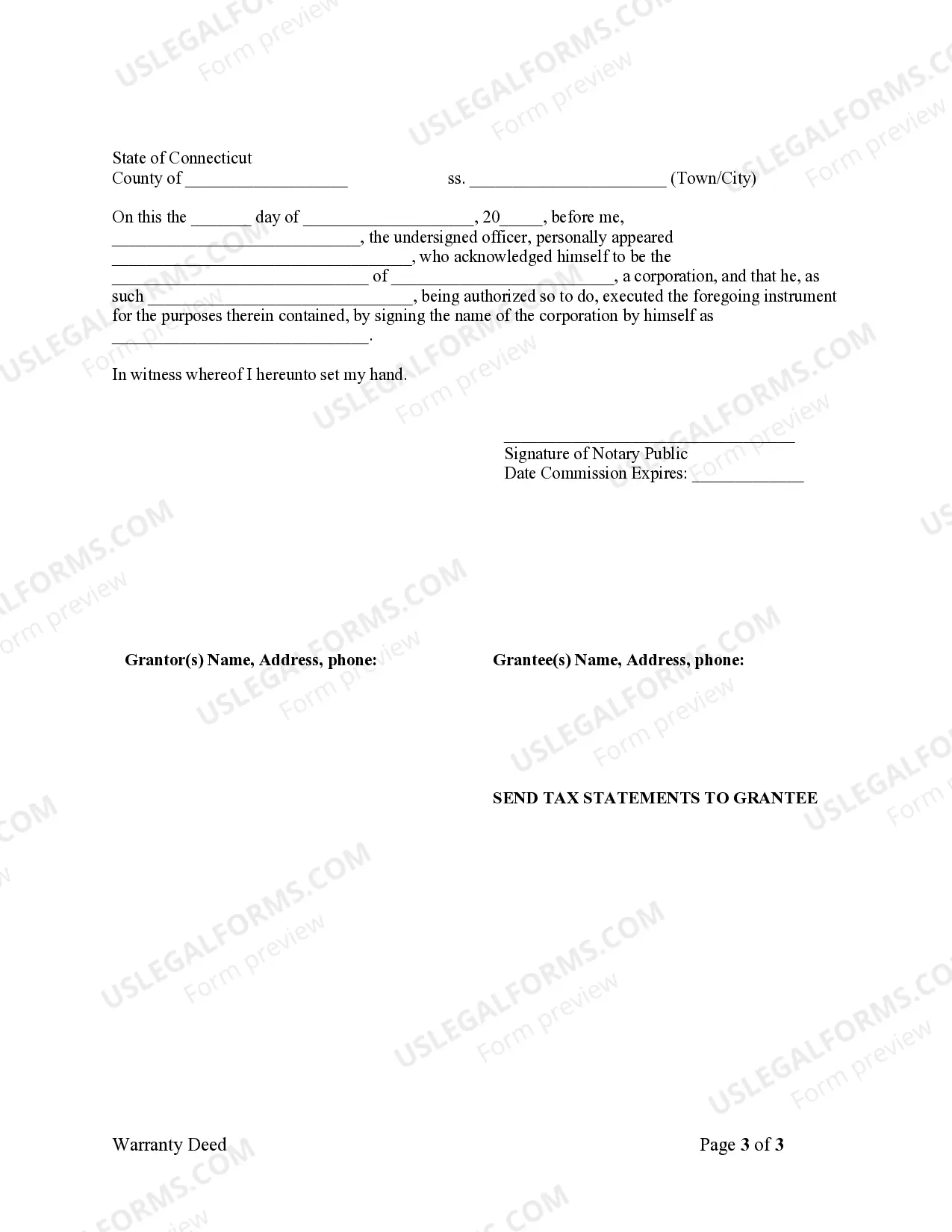 Preview Warranty Deed from Corporation to Husband and Wife