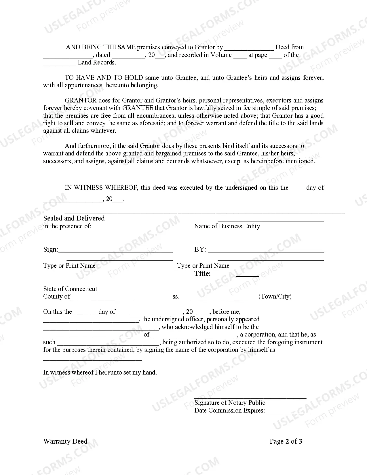 Preview Warranty Deed from Corporation to Individual