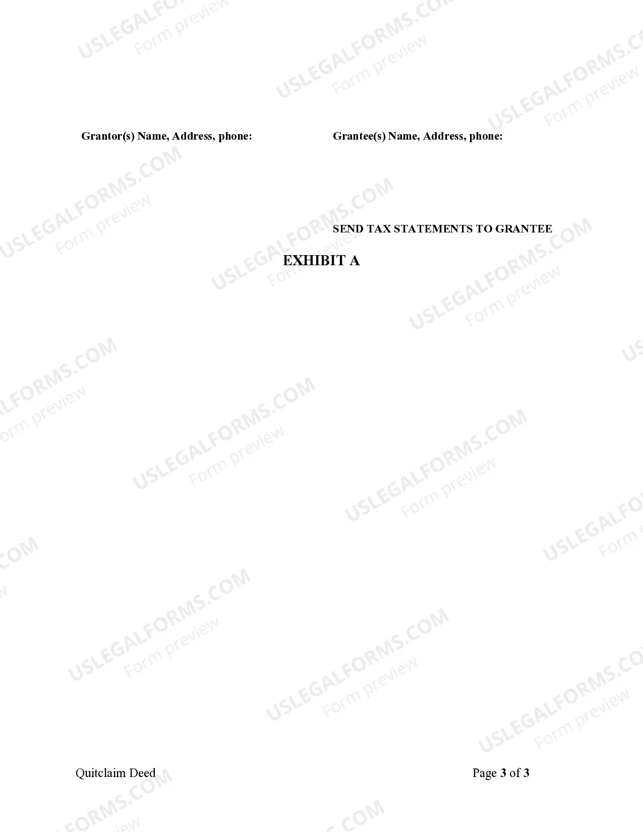 Preview Quitclaim Deed from Husband to Himself and Wife