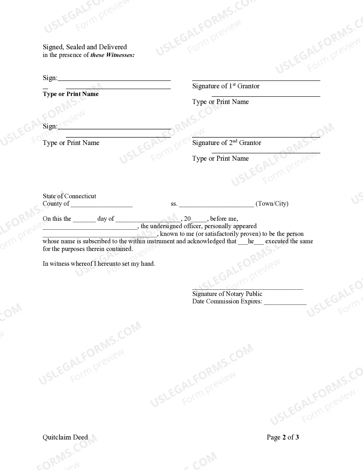 Preview Quitclaim Deed from Husband and Wife to an Individual