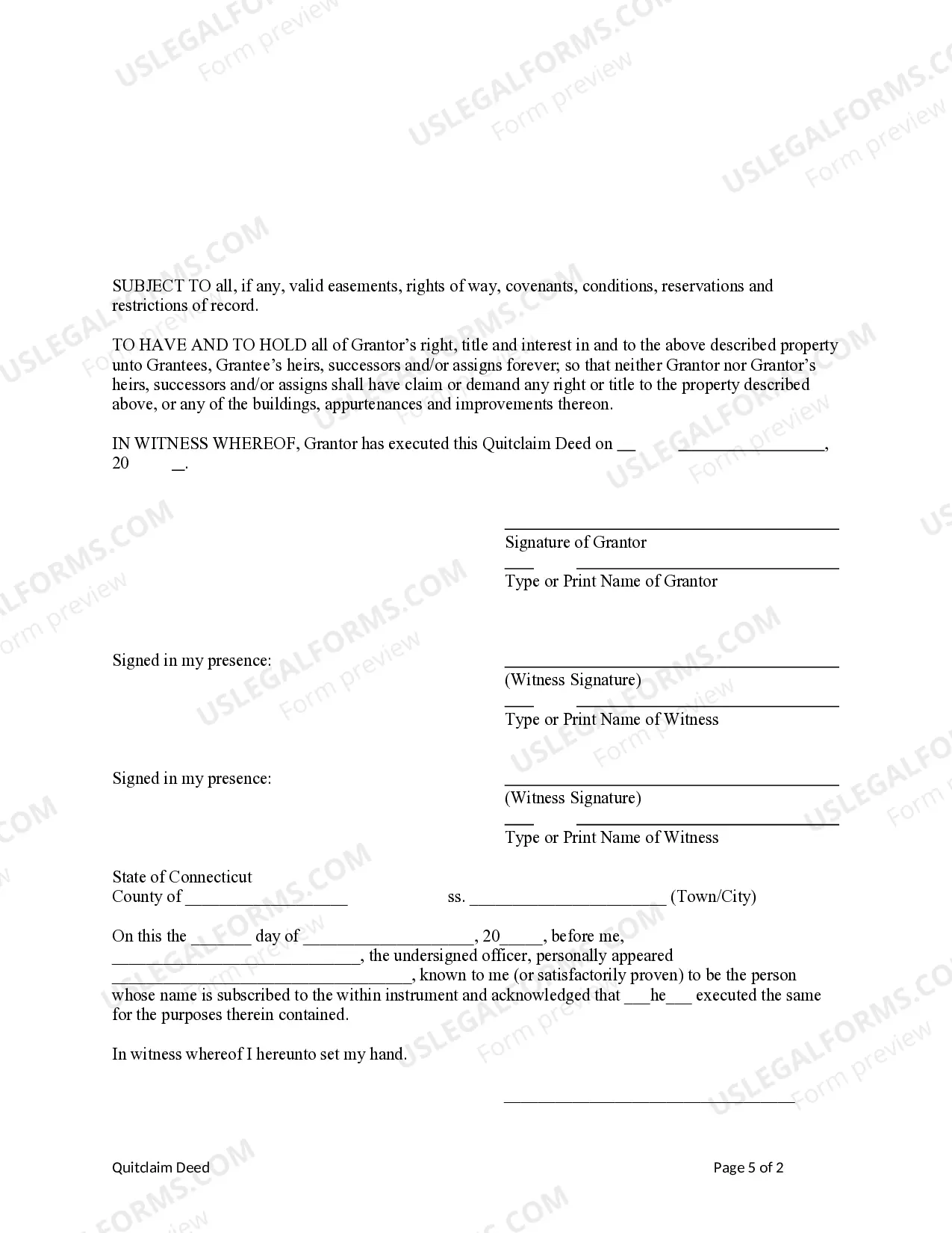Preview Quitclaim Deed - Individual to Two Individuals