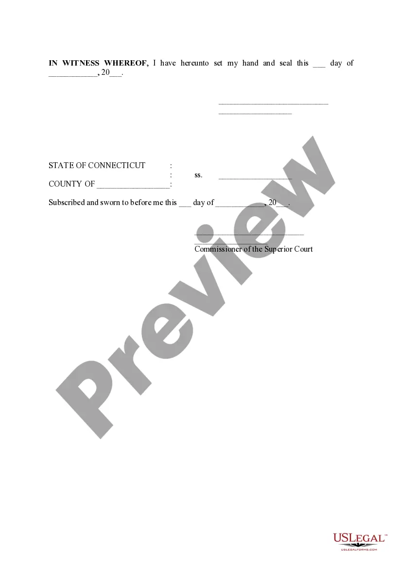 Preview Afidavit of Debt