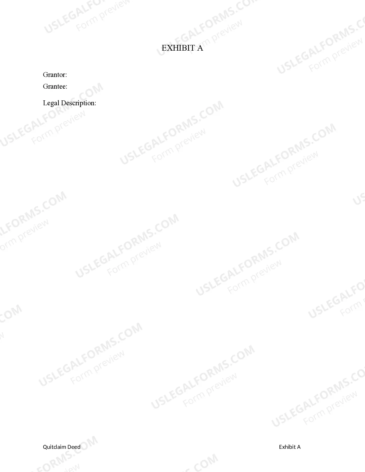 Preview Quitclaim Deed from an LLC to an Individual